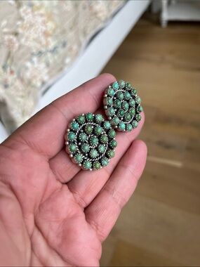 🦋On Hold For Angel Do Not Purchase🦋Nishoni Traders Turquoise Cluster Earrings